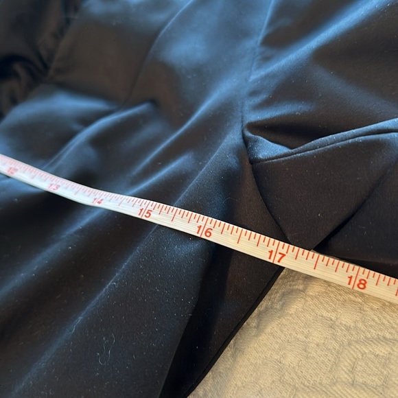 Black shiny dressy jacket. White House Black Market Size 6. Barely worn. - Picture 9 of 11